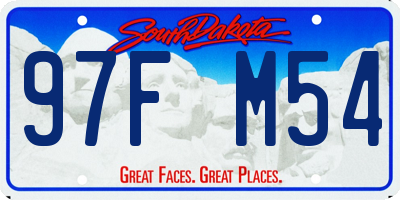 SD license plate 97FM54