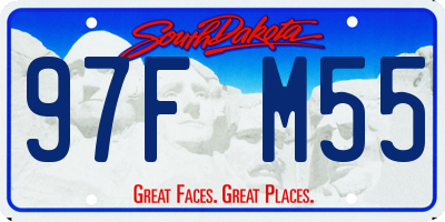 SD license plate 97FM55