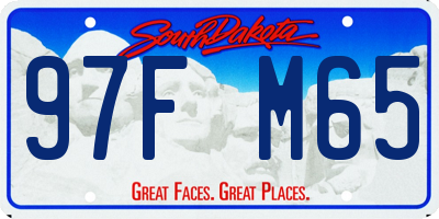 SD license plate 97FM65