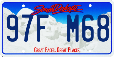 SD license plate 97FM68