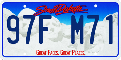 SD license plate 97FM71