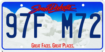 SD license plate 97FM72