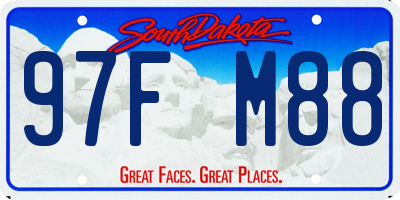 SD license plate 97FM88