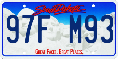 SD license plate 97FM93