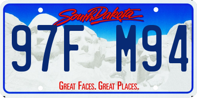 SD license plate 97FM94