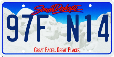 SD license plate 97FN14