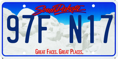 SD license plate 97FN17