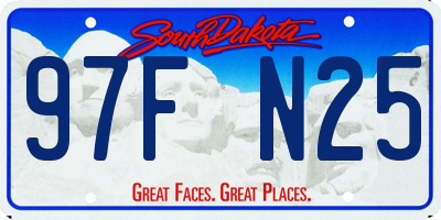 SD license plate 97FN25