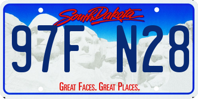 SD license plate 97FN28