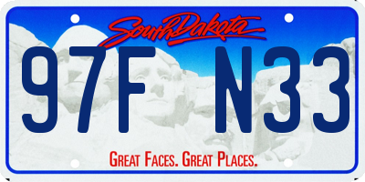 SD license plate 97FN33