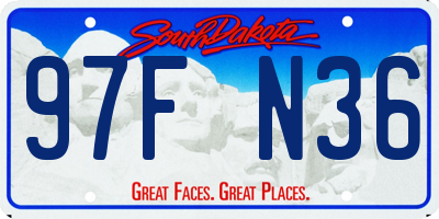 SD license plate 97FN36