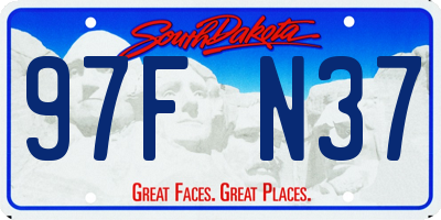 SD license plate 97FN37