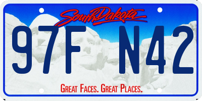 SD license plate 97FN42