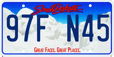 SD license plate 97FN45