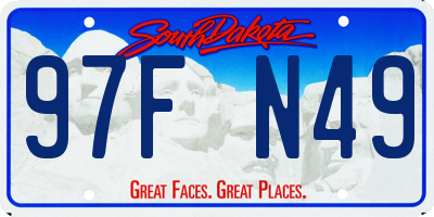 SD license plate 97FN49