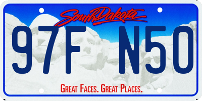 SD license plate 97FN50