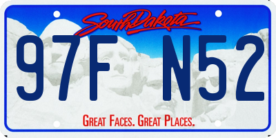 SD license plate 97FN52