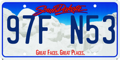 SD license plate 97FN53