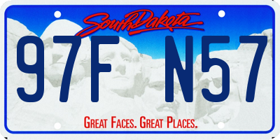 SD license plate 97FN57