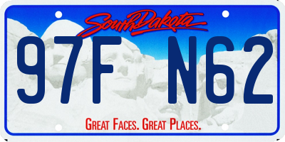 SD license plate 97FN62