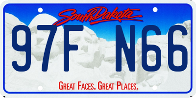 SD license plate 97FN66