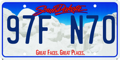 SD license plate 97FN70
