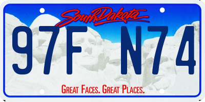 SD license plate 97FN74