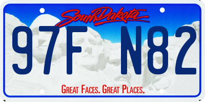 SD license plate 97FN82