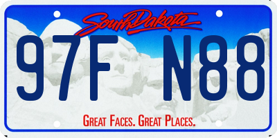 SD license plate 97FN88