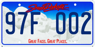 SD license plate 97FO02