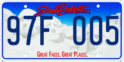 SD license plate 97FO05