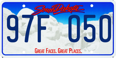 SD license plate 97FO50
