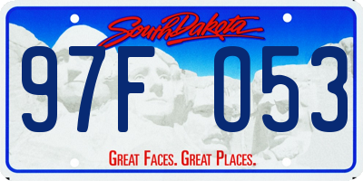 SD license plate 97FO53