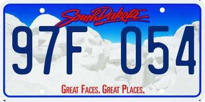SD license plate 97FO54
