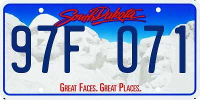 SD license plate 97FO71