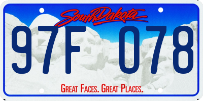 SD license plate 97FO78