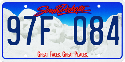 SD license plate 97FO84
