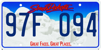 SD license plate 97FO94