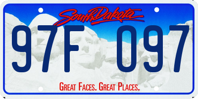 SD license plate 97FO97