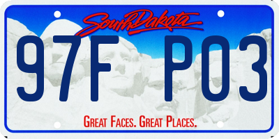 SD license plate 97FP03