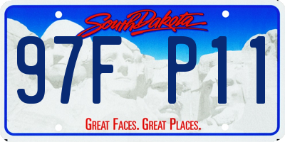 SD license plate 97FP11