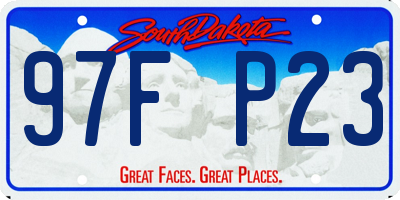 SD license plate 97FP23