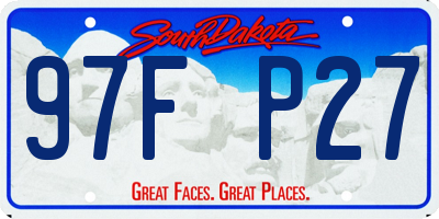 SD license plate 97FP27