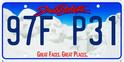 SD license plate 97FP31