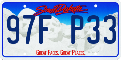 SD license plate 97FP33