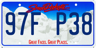 SD license plate 97FP38