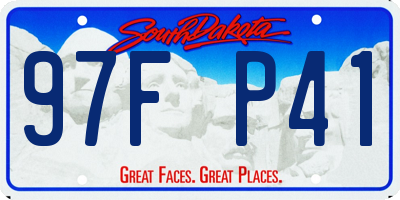 SD license plate 97FP41