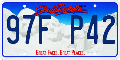SD license plate 97FP42