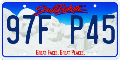 SD license plate 97FP45