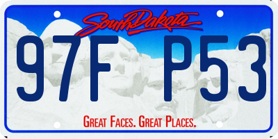 SD license plate 97FP53